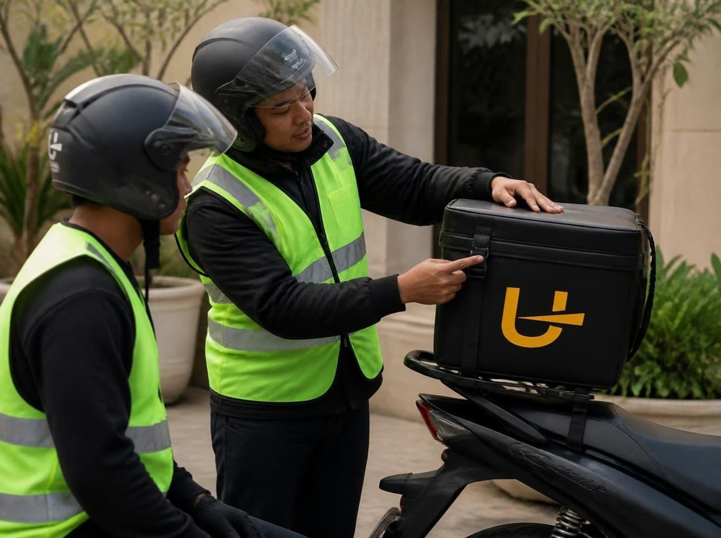 Formation d’un nouveau livreur à l’installation du coffre UDelivery