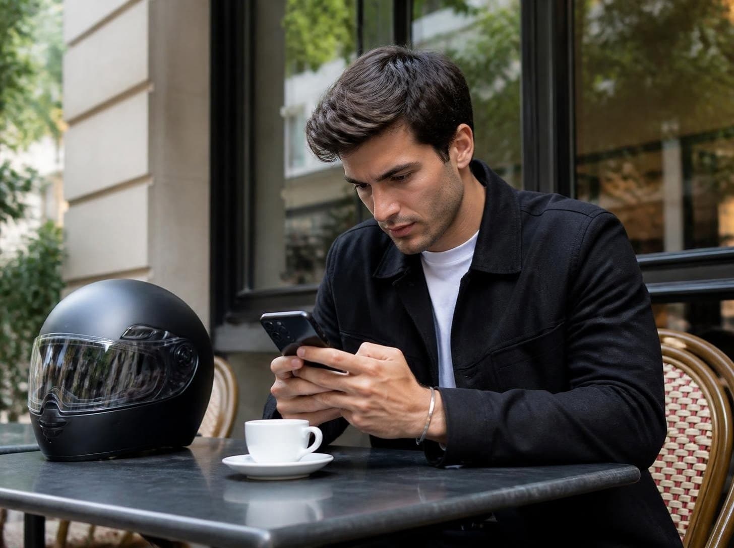 Candidat qui remplit le formulaire d’inscription sur son téléphone